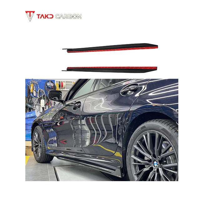 TAKD Carbon Fiber Side Skirts Ver.3 for BMW 3 Series G20 330i M340i 2019-ON